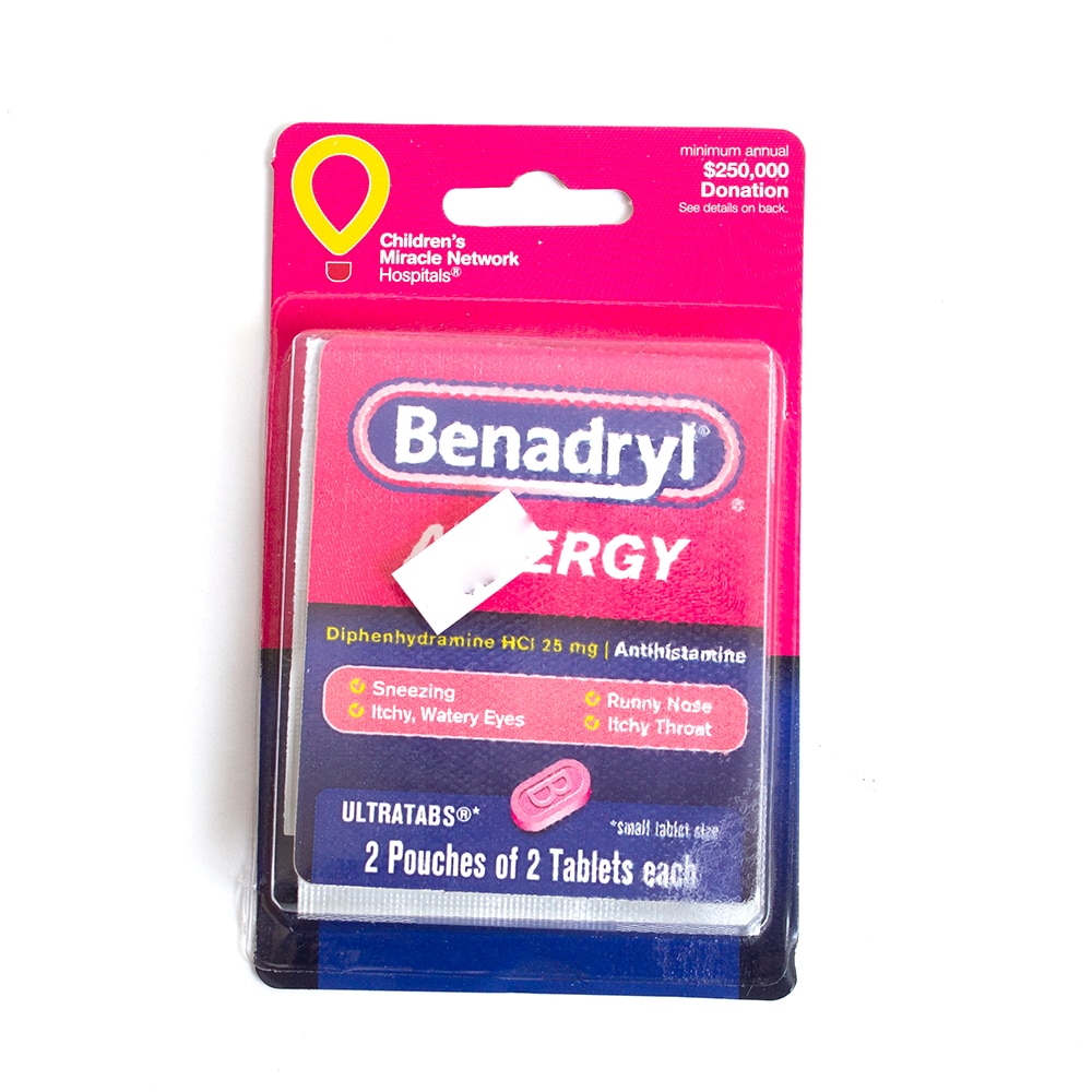 Medicine/Pain Relief, Health & Beauty, Benadryl, Allergy, Diphenhydramine HCL, 4 count, 76411